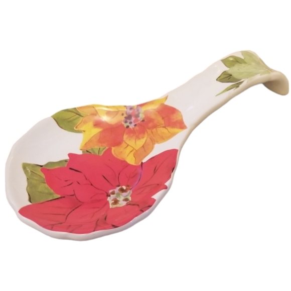 The Pioneer Woman Holiday Poinsettia Spoon Rest - Picture 3 of 8